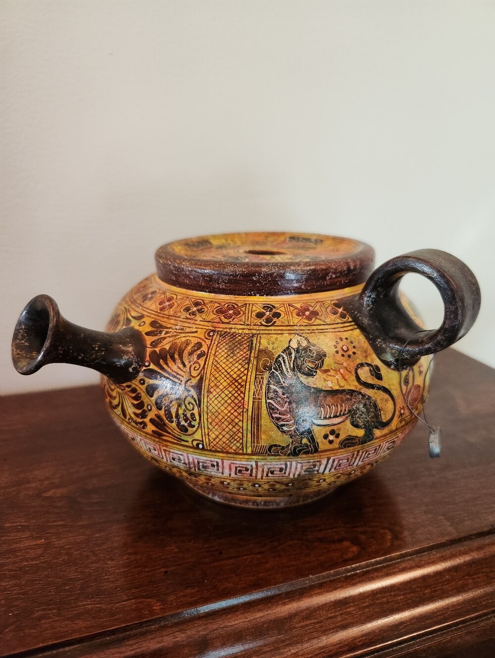 ​VTG Greek Pottery Replica Corinthian Aryballos